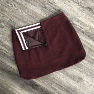 Burgundy Wool Topshop Mini Skirt